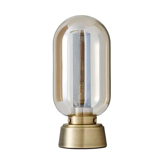 Touch Dimmable Table Lamp - Antique Brass, Mesh