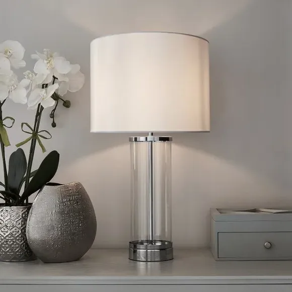 Touch Dimmable Table Lamp - Chrome, Glass