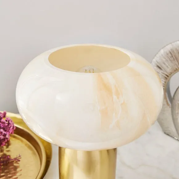Touch Table Lamp with Alabaster Shade - Gold, Metal