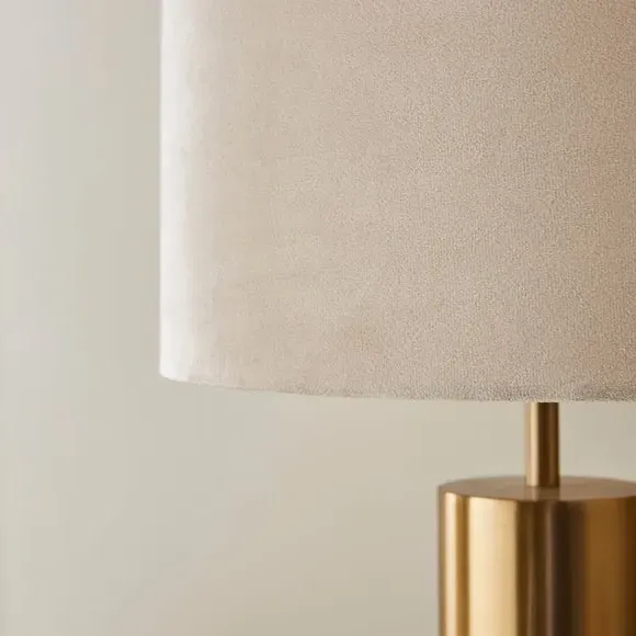 Touch Table Lamp with Dimmer - Cream, Velvet
