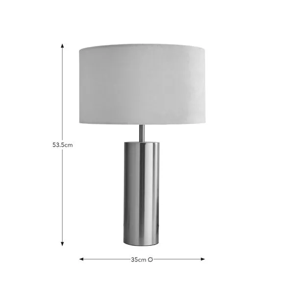 Touch Table Lamp with Dimmer - Cream, Velvet