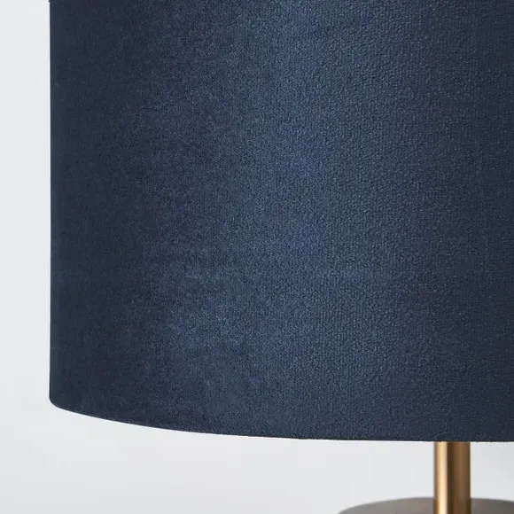 Touch Table Lamp with Dimmer - Navy, Velvet