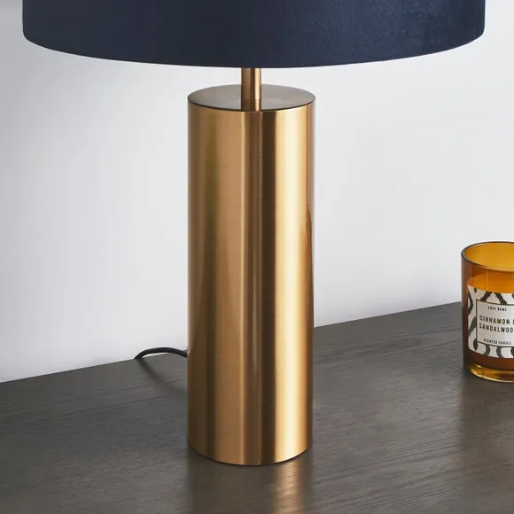 Touch Table Lamp with Dimmer - Navy, Velvet