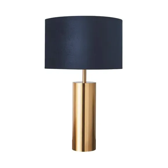 Touch Table Lamp with Dimmer - Navy, Velvet