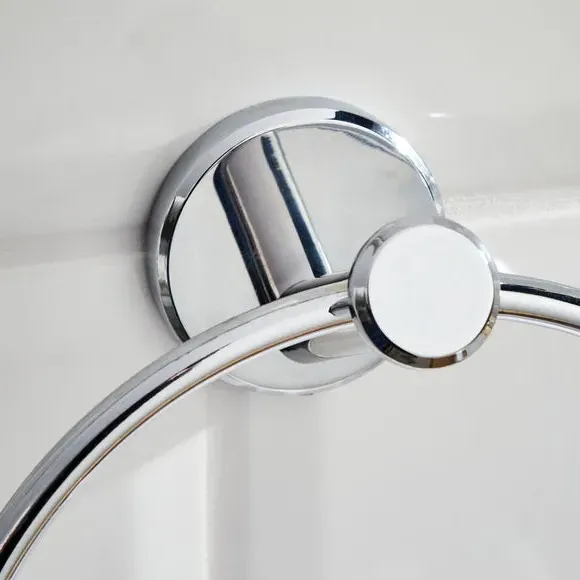 Towel Ring with Wall Fixings - Chrome, Metal