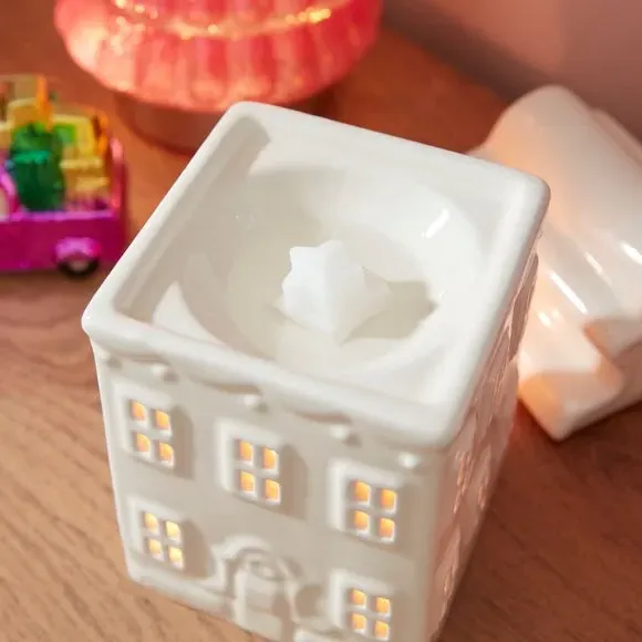 Townhouse Wax Burner Set - White, Ceramic