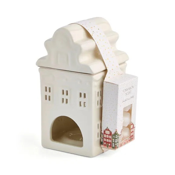 Townhouse Wax Burner Set - White, Ceramic