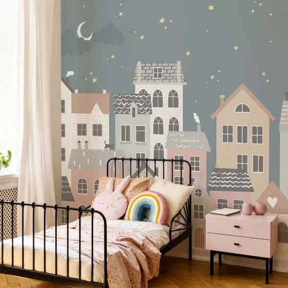 Toy Town Wall Mural - Multicolor, Non-Woven image