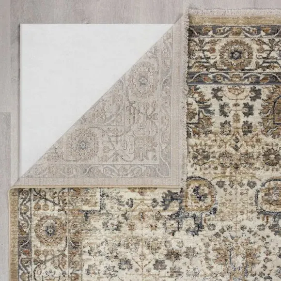 Traditional Abstract Rug - Green, Polypropylene