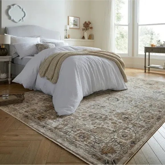 Traditional Abstract Rug - Green, Polypropylene image