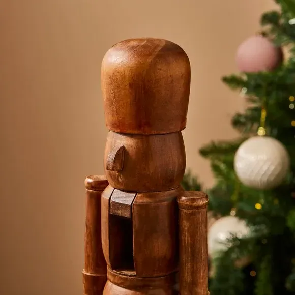 Traditional Christmas Nutcracker - Dark, Pine Wood
