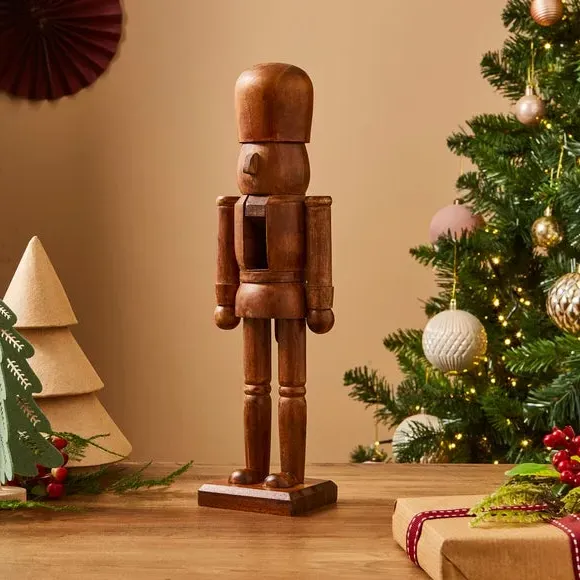 Traditional Christmas Nutcracker - Dark, Pine Wood