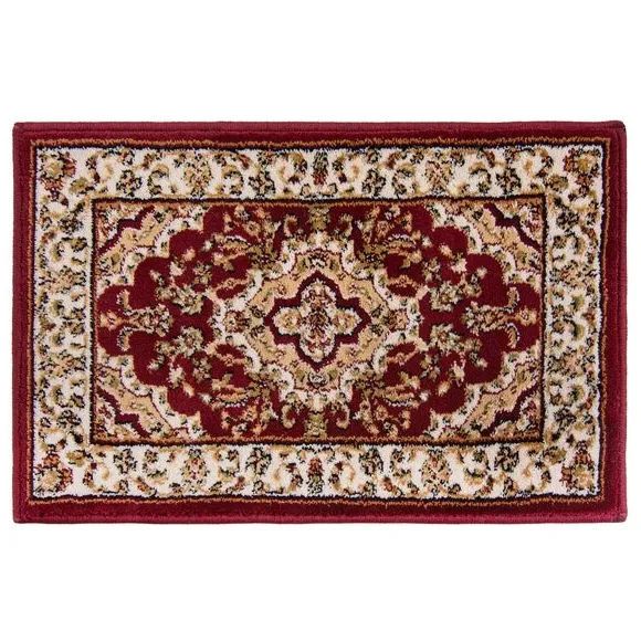 Traditional Doormat with Pattern - Red, Polypropylene