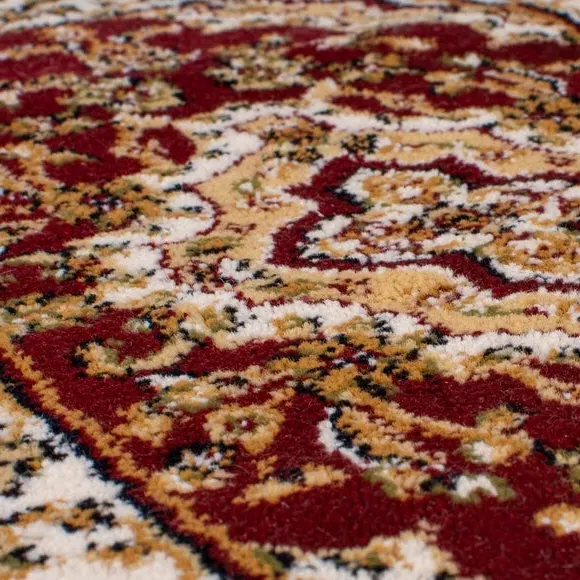 Traditional Doormat with Pattern - Red, Polypropylene