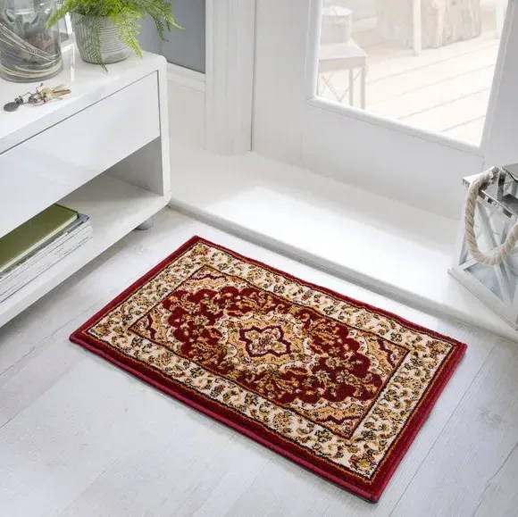 Traditional Doormat with Pattern - Red, Polypropylene image