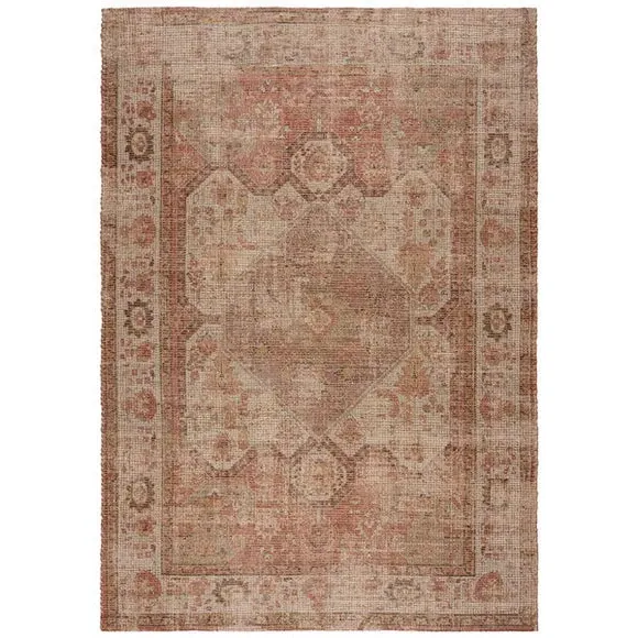 Traditional Rug Hand Woven - Red, Jute