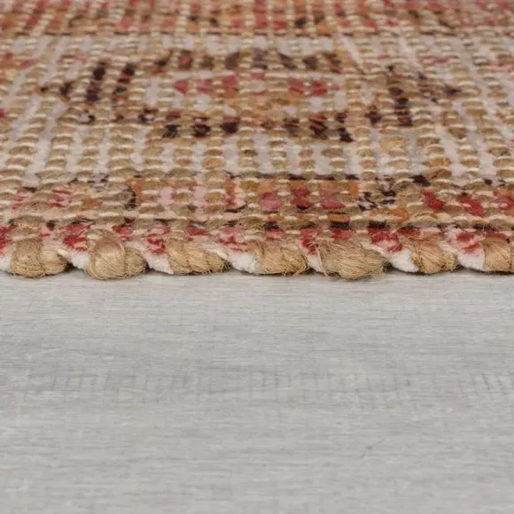 Traditional Rug Hand Woven - Red, Jute