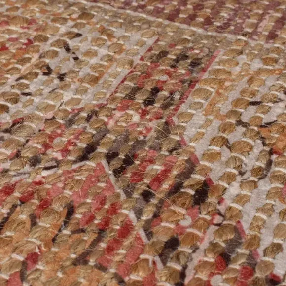 Traditional Rug Hand Woven - Red, Jute