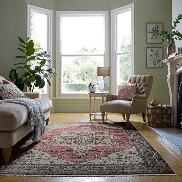 Traditional Rug with Border - Multicoloured image