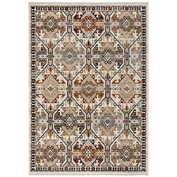 Traditional Rug with Flatweave - Multicoloured