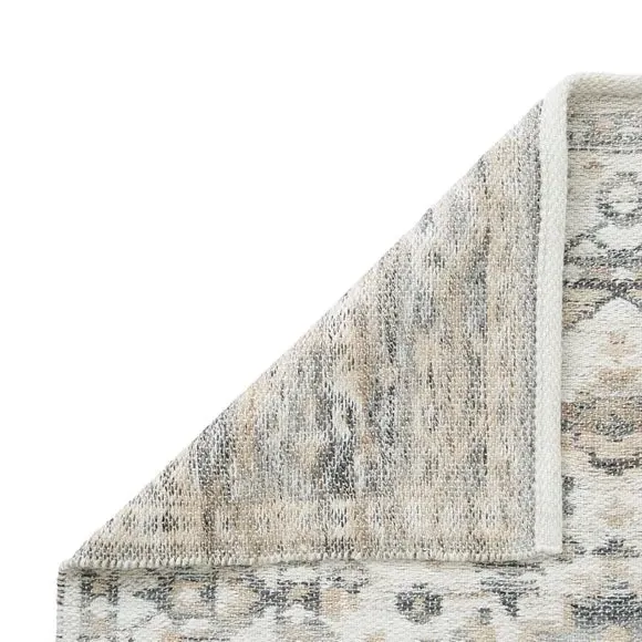 Traditional Rug with Floral Design - Grey, Polyester