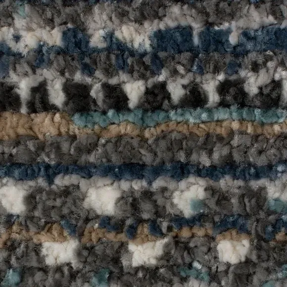 Traditional Rug with Fringe - Blue, Polypropylene