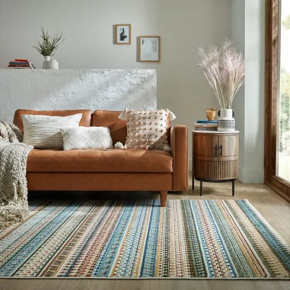 Traditional Rug with Fringe - Multicoloured, Polypropylene