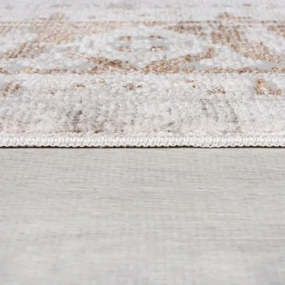 Traditional Rug with Fringe - Natural, Polyester