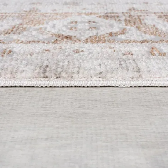 Traditional Rug with Fringe - Natural, Polyester