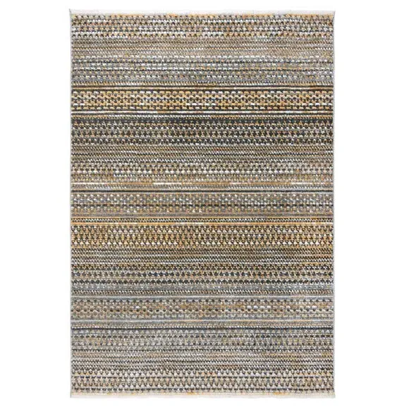 Traditional Rug with Fringe - Ochre, Polypropylene