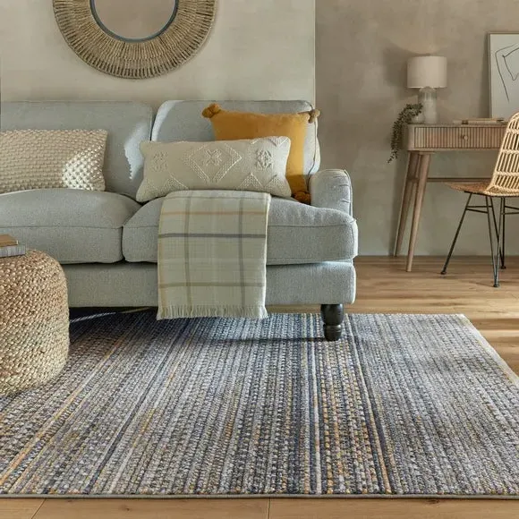 Traditional Rug with Fringe - Ochre, Polypropylene