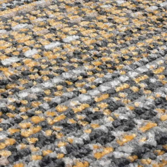Traditional Rug with Fringe - Ochre, Polypropylene