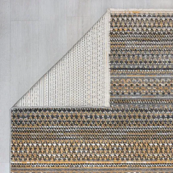Traditional Rug with Fringe - Ochre, Polypropylene