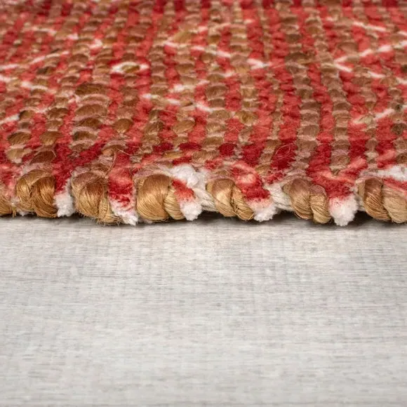 Traditional Runner Hand Printed - Terracotta, Jute