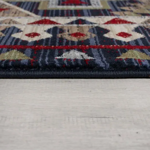 Traditional Runner Rug - Blue, Polypropylene