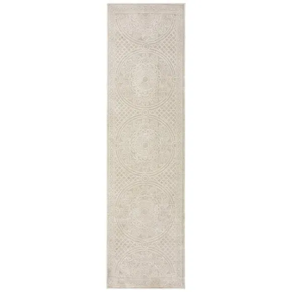 Traditional Runner Rug - Ivory, Polyester