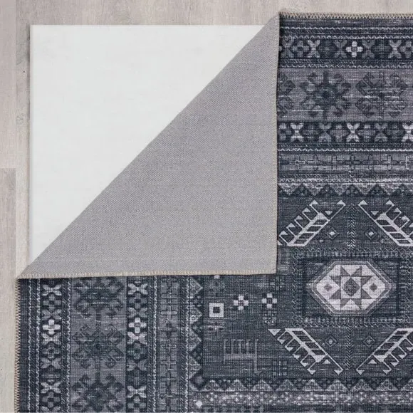 Traditional Runner Rug - Monochrome, Cotton