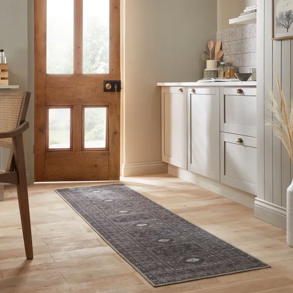 Traditional Runner Rug - Monochrome, Cotton image