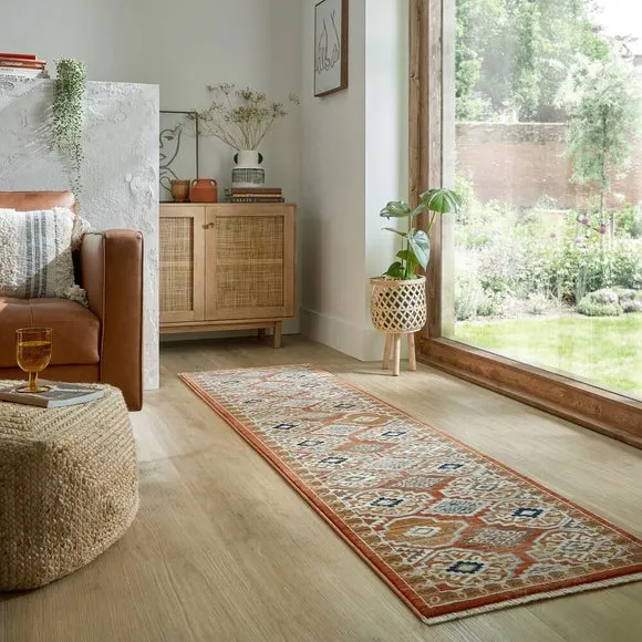 Traditional Runner Rug - Natural, Polypropylene