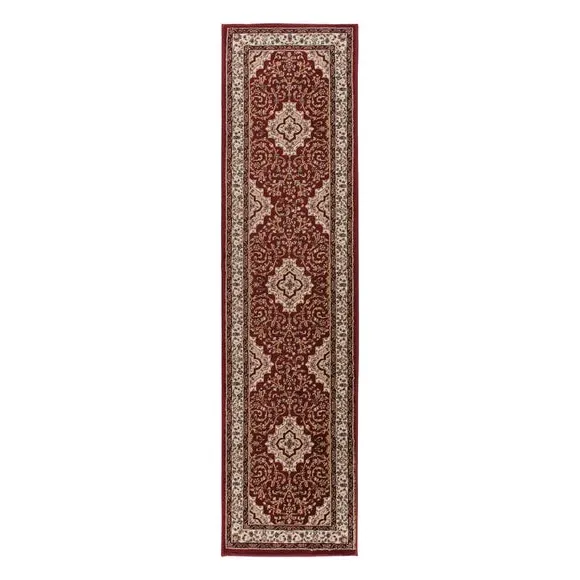 Traditional Runner Rug - Red, Polypropylene