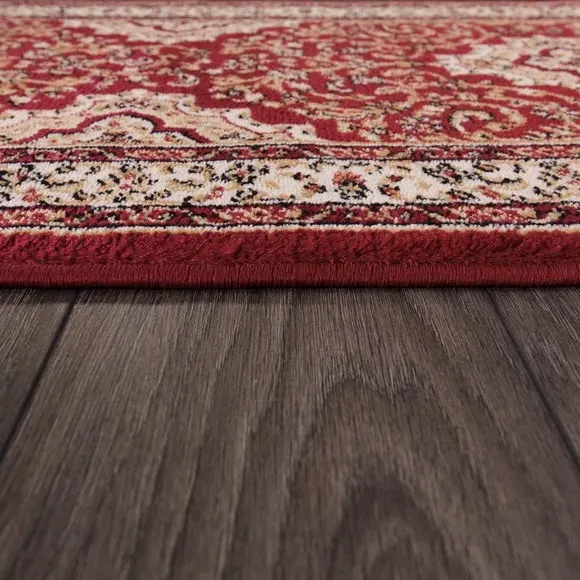 Traditional Runner Rug - Red, Polypropylene