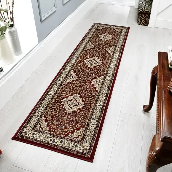 Traditional Runner Rug - Red, Polypropylene image