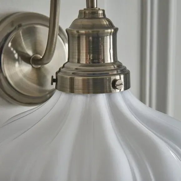 Traditional Wall Light - Bronze, Glass