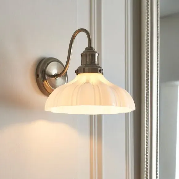 Traditional Wall Light - Bronze, Glass image
