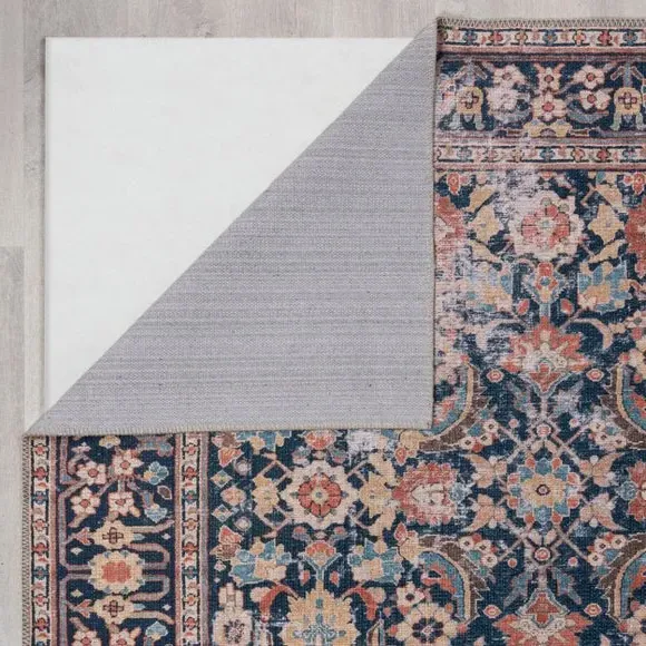 Traditional Washable Rug - Multicoloured, Cotton