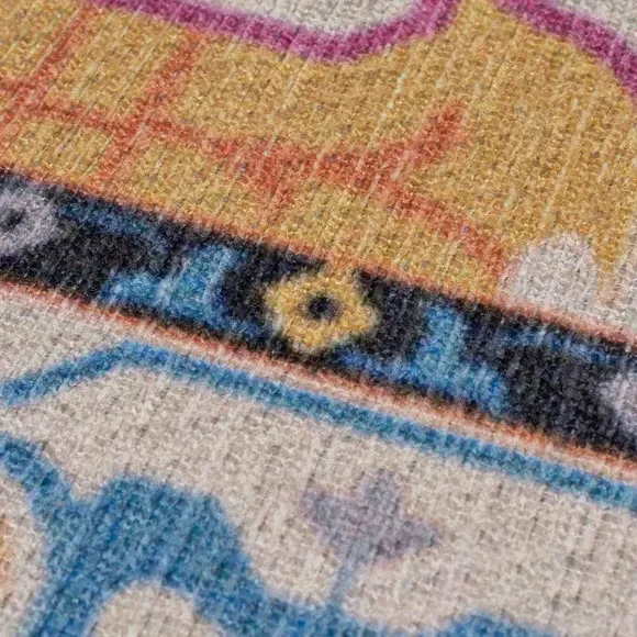 Traditional Washable Rug - Multicoloured, Cotton