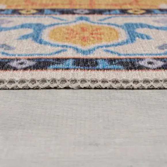 Traditional Washable Rug - Multicoloured, Cotton