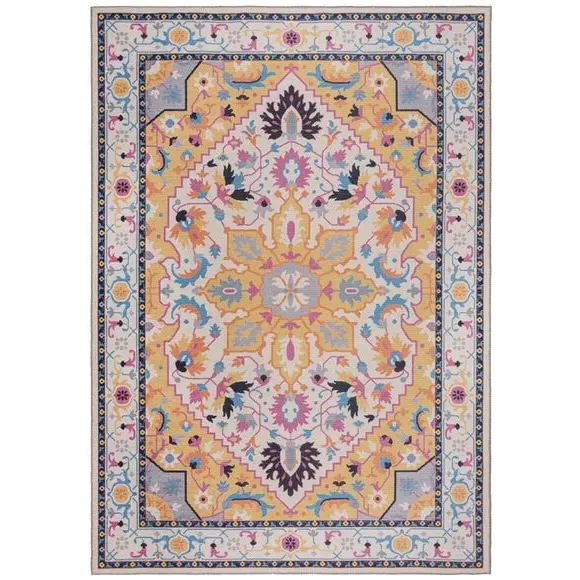 Traditional Washable Rug - Multicoloured, Cotton