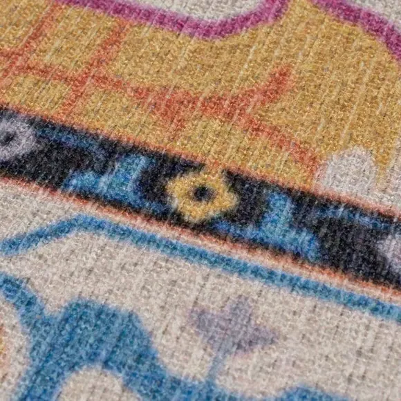 Traditional Washable Rug - Multicoloured, Cotton