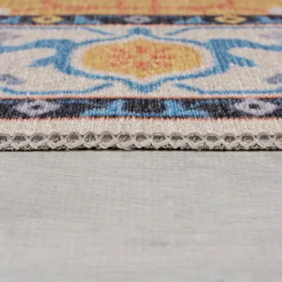 Traditional Washable Rug - Multicoloured, Cotton